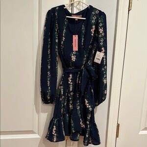BCBG GIRLS Floral Long Sleeve Dress